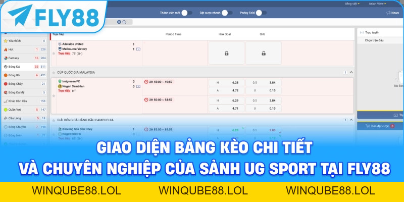 UG Sport Fly88 – Sảnh Cược Thể Thao Đẳng Cấp Và Uy Tín 2026 - Winqube88