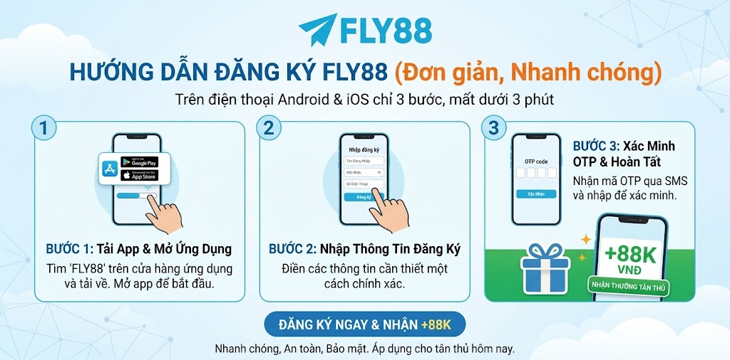 Cách Đăng Ký FLY88 Trên Điện Thoại – Nhận Ngay +88K [2026] - Winqube88