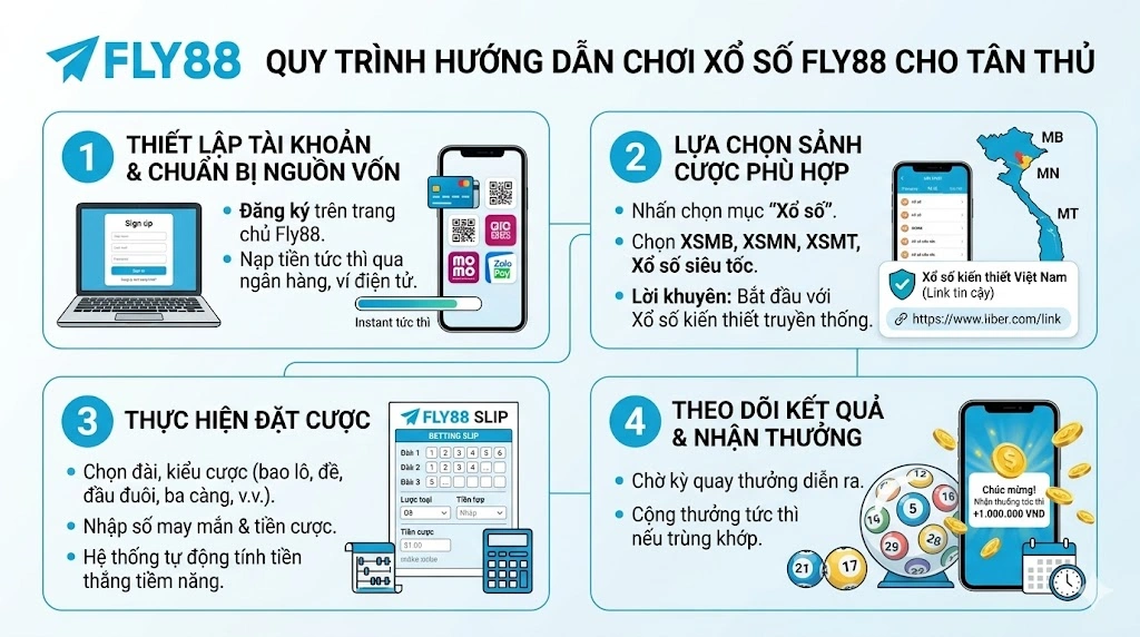 Hướng dẫn chơi Xổ số Fly88 cho tân thủ chi tiết và dễ thắng - Winqube88