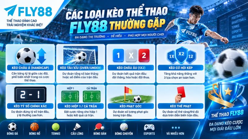 Thể Thao FLY88 – Các Sảnh, Loại Kèo & Cách Đọc Bảng Cược - Winqube88