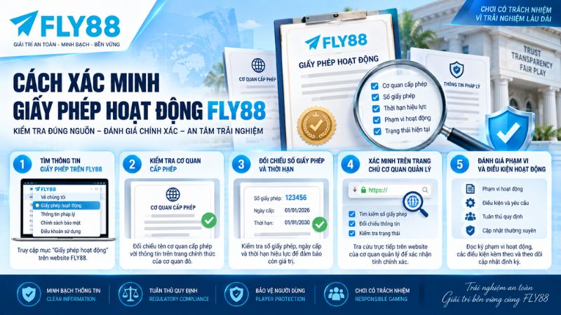 Giấy Phép Hoạt Động FLY88 – Tình Trạng & Cách Xác Minh - Winqube88