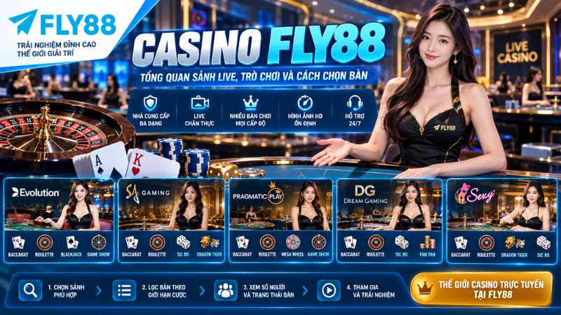 Casino FLY88 – Sảnh Live Casino Trực Tuyến 2026 - Winqube88
